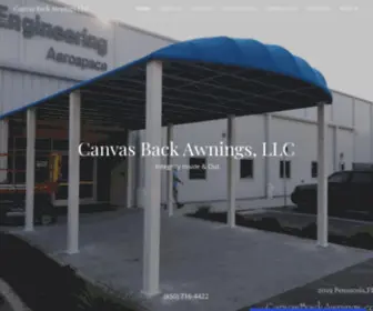 Canvasbackawnings.com(Canvas Back Awnings) Screenshot