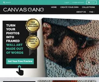 Canvasgang.com(Canvas Gang: Dope Custom Canvas Art & Home Décor Framing Service) Screenshot