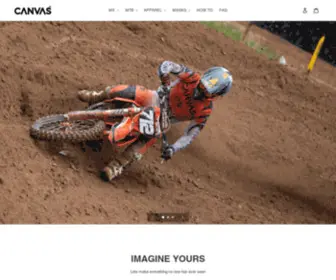 Canvasmx.com(Custom Motocross Gear) Screenshot