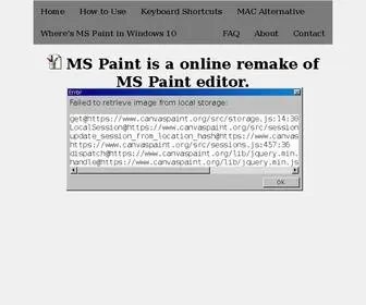 Canvaspaint.org(MS Paint) Screenshot