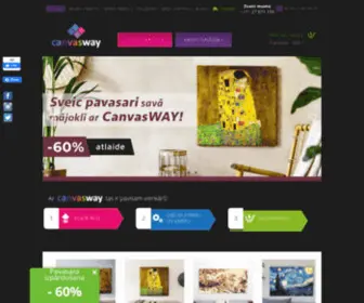 Canvasway.com(Kanvas druka un izgatavošana internetā) Screenshot