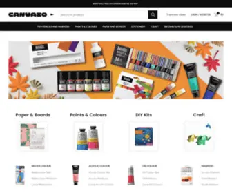 Canvazo.com(Online Art Supplies Store in India) Screenshot