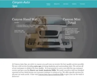 Canyonautospa.com(Canyon Auto Spa) Screenshot