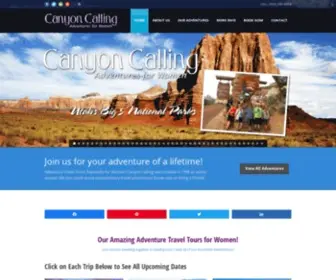 Canyoncalling.com(Adventure Travel Tours for Women) Screenshot