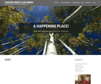 Canyoncreekclubhomes.com(A community of condominium homes in Park City) Screenshot