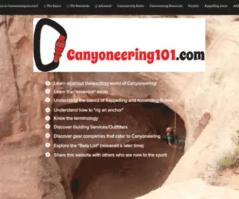Canyoneering101.com(Canyoneering 101) Screenshot
