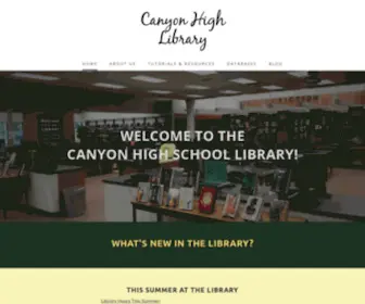 Canyonhighlibrary.com(Canyon High Library) Screenshot