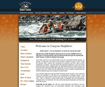 Canyonoutfitters.com(Hells Canyon Whitewater Rafting) Screenshot