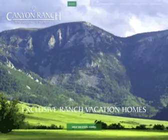 Canyonranchbighorn.com(Enjoy a choice of beautiful Wyoming vacation homes at Canyon Ranch) Screenshot