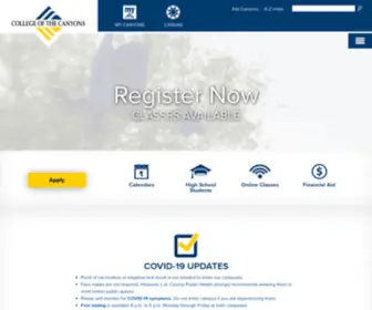 Canyons.edu(College of the Canyons Home) Screenshot