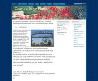 Canyonsedgeplants.com(Amarillo Nursery) Screenshot