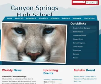 Canyonspringshs.org(canyonspringshs) Screenshot