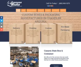 Canyonstatebox.com(Canyon State Box & Container) Screenshot