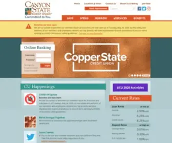 Canyonstatecu.org(Canyon State Credit Union) Screenshot