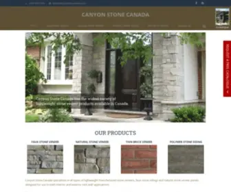 Canyonstonecanada.com(Faux Stone Siding) Screenshot