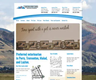 CanyonviewVet.com(Canyon View Cares Veterinary Hospitals in Layton) Screenshot