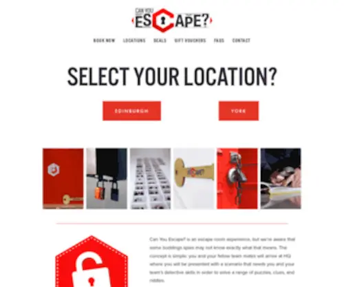 Canyouescape.co.uk(Escape Rooms) Screenshot