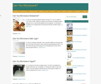 Canyoumicrowave.com(Can you microwave your favorite food) Screenshot