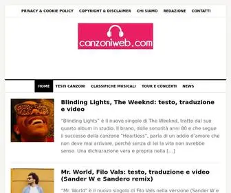 Canzoniweb.com(Canzoni Web) Screenshot