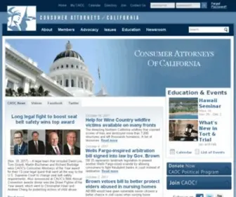 Caoc.org(Consumer Attorneys of California) Screenshot