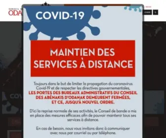 Caodanak.com(Conseil des Abénakis d'Odanak) Screenshot