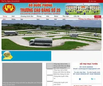 Caodangnghe20-BQP.edu.vn(Trường cao đẳng nghề số 20) Screenshot