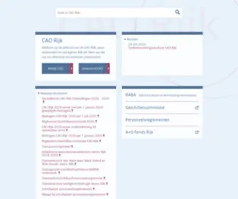 Caorijk.nl(CAO Rijk) Screenshot