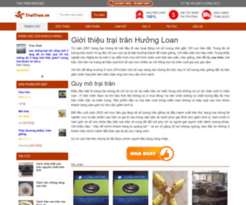 Caotranmienbac.com.vn(Cao trăn miền bắc là trang chuyên phân phối các sản phẩn từ trăn như) Screenshot