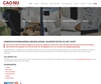 Caouniversiteiten.nl(Arbeidsvoorwaarden Nederlandse Universiteiten in het kort) Screenshot