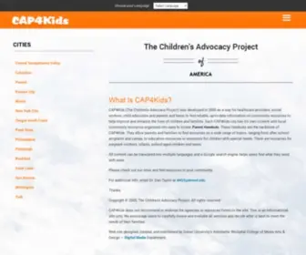 Cap4Kids.org(Helping children) Screenshot