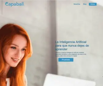 Capaball.com(Formación personalizada con inteligencia artificial) Screenshot