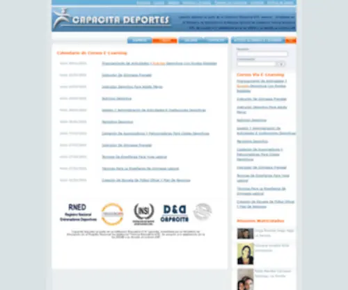 Capacitadeportes.com(Capacita Deportes) Screenshot