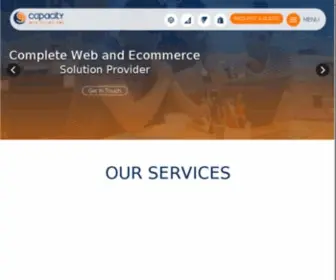 Capacitywebsolutions.com(Complete Responsive Web Development and Ecommerce Solution Provider) Screenshot