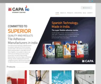 Capaindia.in(Tile Adhesive Manufacturers In India) Screenshot