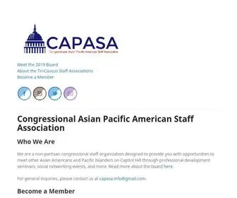 Capasa.org(Congressional Asian Pacific American Staff Association) Screenshot