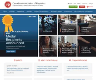 Cap.ca(Canadian Association of Physicists) Screenshot