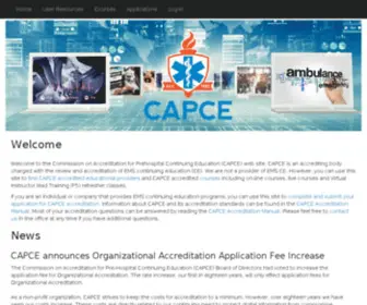 Capce.org(Commission on Accreditation for Pre) Screenshot