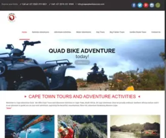 Capeadventurezone.com(Cape Town Tours and Adventure Activities) Screenshot