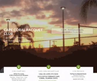 Capecoralracquetclub.com(CCRC) Screenshot