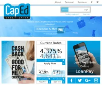 Caped.com(CapEd Credit Union) Screenshot