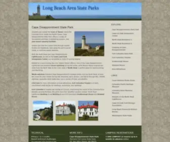 Capedisappointment.org(Long Beach Area State Parks) Screenshot