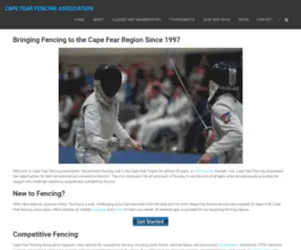 Capefearfencing.com(Cape Fear Fencing Association) Screenshot