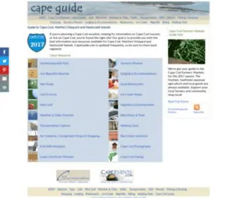 Capeguide.com(Cape Cod Guide) Screenshot