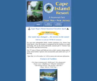 Capeisland.com(Cape Island Resort) Screenshot