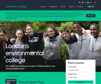 Capel.ac.uk(Capel Manor College) Screenshot