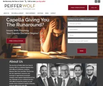 Capellauniversitylawsuit.com(Capella University Class Action) Screenshot