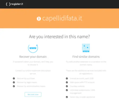 Capellidifata.it(Dit domein kan te koop zijn) Screenshot
