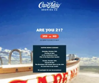 Capemaybrewery.com(Tasting room & beergarden open sun) Screenshot