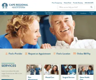 Caperegional.com(Healthcare Services) Screenshot