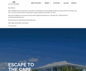 Capesantamaria.com(Cape Santa Maria Beach Resort & Villas) Screenshot